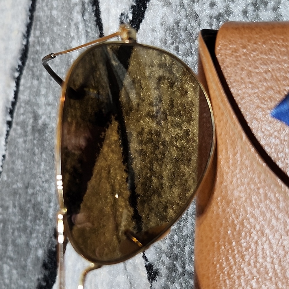 UNISEX RAY BAN AVIATOR GRADIENT METAL MATTE GOLD BROWN LENSES & CASE PRI… - Picture 3 of 12